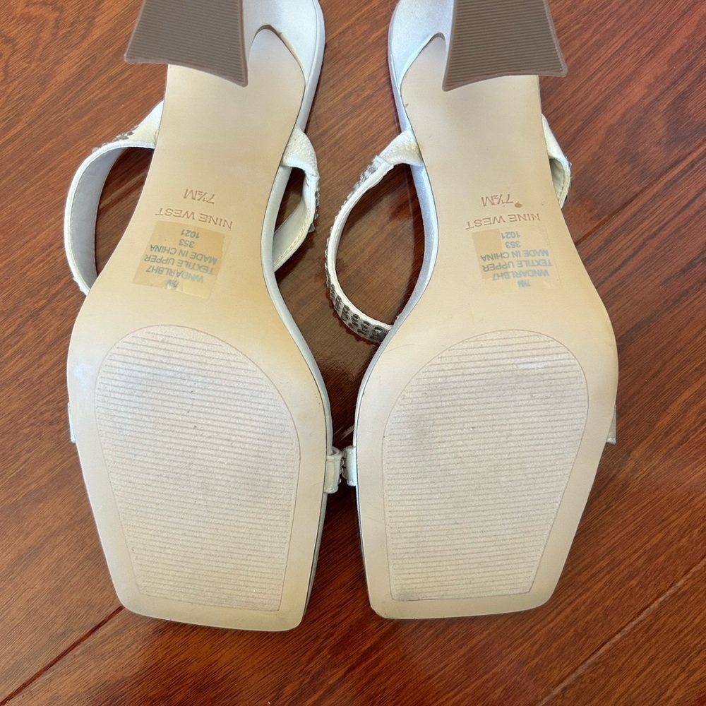 Nine West White Rhinestone Heel - Picture 7 of 8